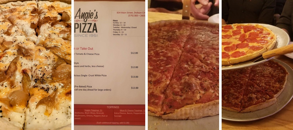 Angie's Pizza Menu